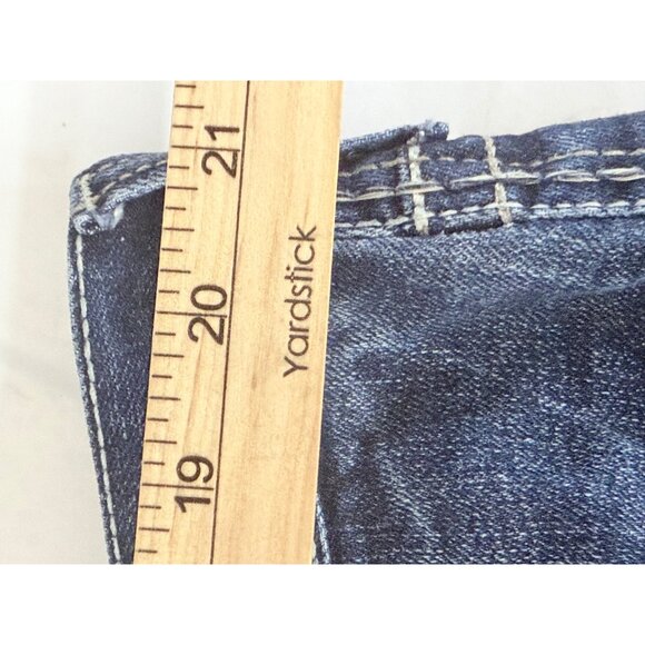 Ariat M4 Mens Relaxed Boot Cut Jeans Size 42 X 34 Blue Denim Whickered Western C - Picture 10 of 14